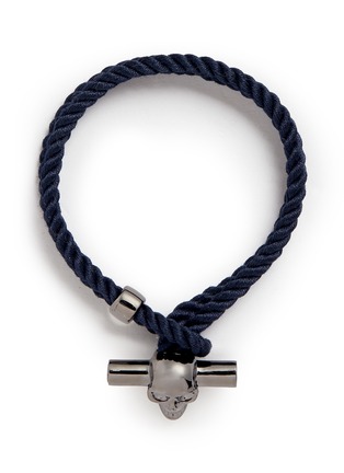 Main View - Click To Enlarge - ALEXANDER MCQUEEN - T-bar skull rope bracelet