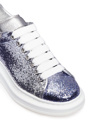 Detail View - Click To Enlarge - ALEXANDER MCQUEEN - Chunky outsole glitter dégradé sneakers