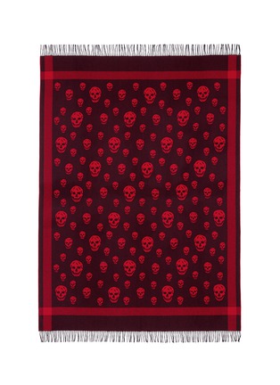 Main View - Click To Enlarge - ALEXANDER MCQUEEN - Classic skull wool-cashmere blanket