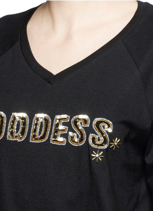 Detail View - Click To Enlarge - MARKUS LUPFER - 'Goddess Star' sequin Skye T-shirt