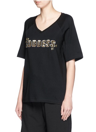 Front View - Click To Enlarge - MARKUS LUPFER - 'Goddess Star' sequin Skye T-shirt