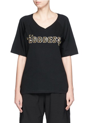 Main View - Click To Enlarge - MARKUS LUPFER - 'Goddess Star' sequin Skye T-shirt
