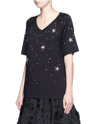 Front View - Click To Enlarge - MARKUS LUPFER - 'Constellation Stars' embellished Skye T-shirt