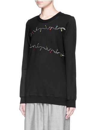Front View - Click To Enlarge - MARKUS LUPFER - 'Fairy Lights' sequin Anna sweatshirt