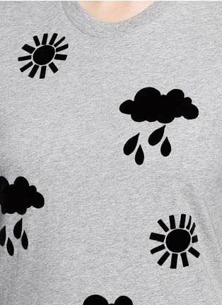 Detail View - Click To Enlarge - MARKUS LUPFER - 'Weather Stencil Flock' Alex T-shirt