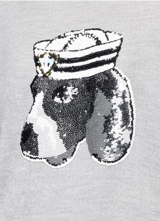 Detail View - Click To Enlarge - MARKUS LUPFER - 'Sailor Dog' sequin Joey sweater