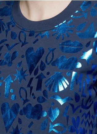 Detail View - Click To Enlarge - MARKUS LUPFER - 'Treasure Stencil Foil' print sweatshirt