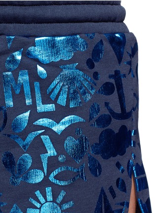 Detail View - Click To Enlarge - MARKUS LUPFER - 'Treasure Stencil Foil' print shorts