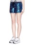 Front View - Click To Enlarge - MARKUS LUPFER - 'Treasure Stencil Foil' print shorts