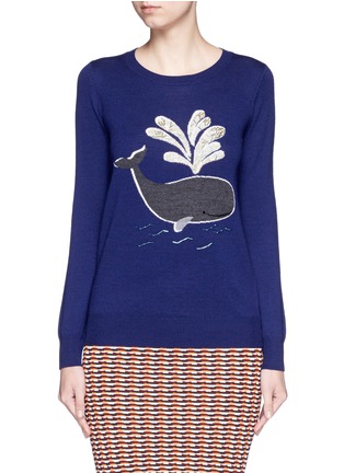 Main View - Click To Enlarge - MARKUS LUPFER - 'Whale' bead embellished Emma sweater