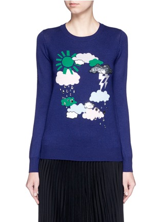 Main View - Click To Enlarge - MARKUS LUPFER - 'Weather Cycle' embellished Emma sweater