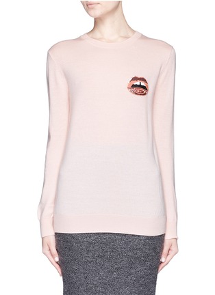 Main View - Click To Enlarge - MARKUS LUPFER - 'Mini Lara Lip' sequin Natalie sweater