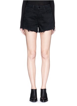 Detail View - Click To Enlarge - T BY ALEXANDER WANG - 'Bite' frayed cuff denim shorts