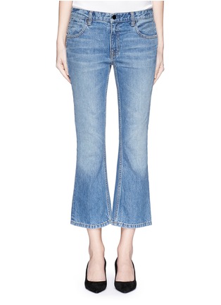 Detail View - Click To Enlarge - T BY ALEXANDER WANG - 'Trap' light wash crop flare jeans
