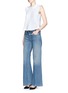 Figure View - Click To Enlarge - T BY ALEXANDER WANG - 'Rave' light wash wide leg jeans