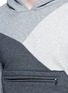 Detail View - Click To Enlarge - SCOTCH & SODA - Patchwork cotton blend fleece lined hoodie