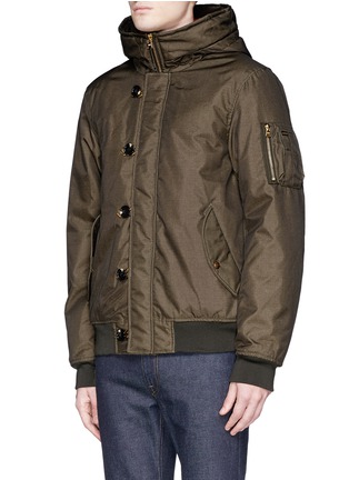 Front View - Click To Enlarge - SCOTCH & SODA - Hooded bomber jacket