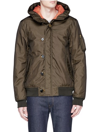 Main View - Click To Enlarge - SCOTCH & SODA - Hooded bomber jacket