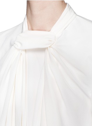 Detail View - Click To Enlarge - JASON WU - Ruche ribbon silk crepe de Chine blouse