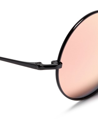 Detail View - Click To Enlarge - MATTHEW WILLIAMSON - Metal round mirror sunglasses