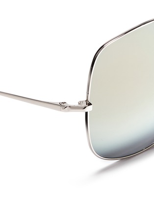 Detail View - Click To Enlarge - MATTHEW WILLIAMSON - Stainless steel oversize square sunglasses