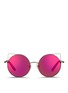 Main View - Click To Enlarge - MATTHEW WILLIAMSON - Wire cat ear round mirror sunglasses