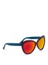 Figure View - Click To Enlarge - MATTHEW WILLIAMSON - Leaf cutwork clip-on acetate sunglasses