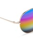Detail View - Click To Enlarge - MATTHEW WILLIAMSON - Rainbow mirror aviator sunglasses