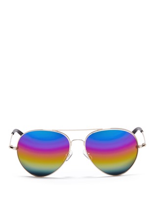 Main View - Click To Enlarge - MATTHEW WILLIAMSON - Rainbow mirror aviator sunglasses