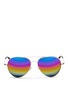 Main View - Click To Enlarge - MATTHEW WILLIAMSON - Rainbow mirror aviator sunglasses