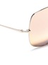 Detail View - Click To Enlarge - MATTHEW WILLIAMSON - Stainless steel oversize square sunglasses