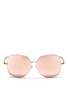 Main View - Click To Enlarge - MATTHEW WILLIAMSON - Stainless steel oversize square sunglasses