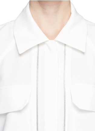 Detail View - Click To Enlarge - MC Q - Zip front pocket shirt dress