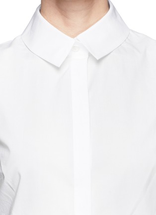 Detail View - Click To Enlarge - MC Q - Cotton poplin peplum hem shirt