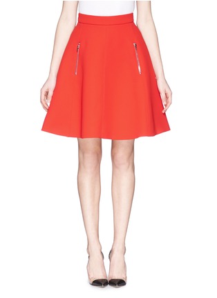 Main View - Click To Enlarge - MC Q - Double zip flare skirt