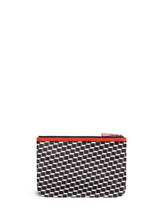 Detail View - Click To Enlarge - PIERRE HARDY - 'Perspective Cube' print canvas zip pouch