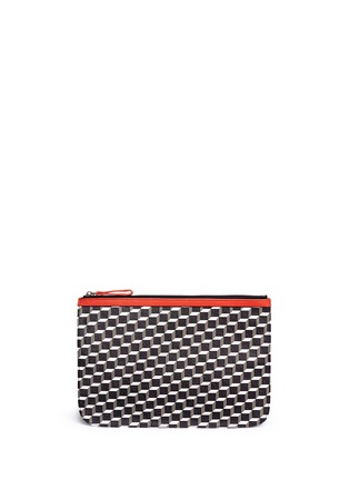Main View - Click To Enlarge - PIERRE HARDY - 'Perspective Cube' print canvas zip pouch