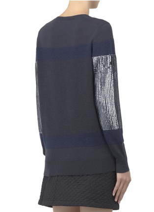 Back View - Click To Enlarge - 3.1 PHILLIP LIM - Sequined-panel merino wool pullover