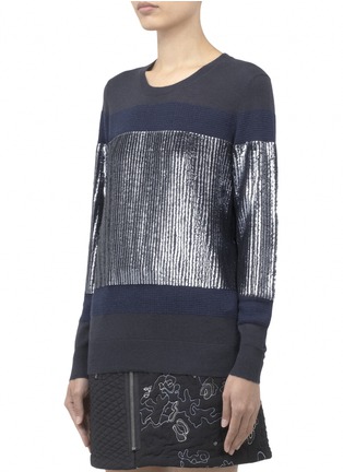 Front View - Click To Enlarge - 3.1 PHILLIP LIM - Sequined-panel merino wool pullover
