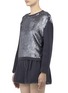 Front View - Click To Enlarge - 3.1 PHILLIP LIM - Sequined-panel wool-blend sweater