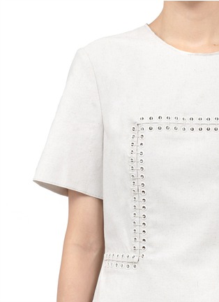 Detail View - Click To Enlarge - 3.1 PHILLIP LIM - Pin-and-eyelet embellishment shift dress