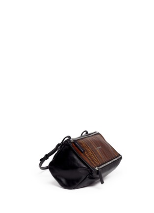 Detail View - Click To Enlarge - GIVENCHY - 'Pandora' mini wood-effect leather bag