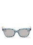 Main View - Click To Enlarge - SHERIFF & CHERRY - G11 Wildcat leopard print plastic frame sunglasses