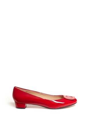 Main View - Click To Enlarge - PEDDER RED - Patent leather round-toe pumps