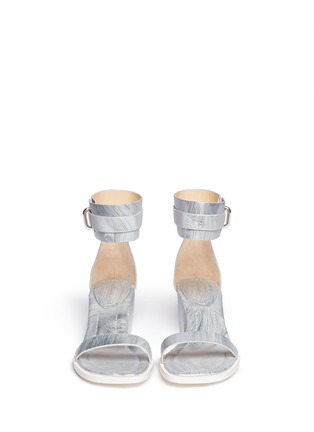 Figure View - Click To Enlarge - 3.1 PHILLIP LIM - Coco brushed metallic leather sandals