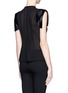 Back View - Click To Enlarge - MS MIN - Pleated front sleeveless sheer silk top 