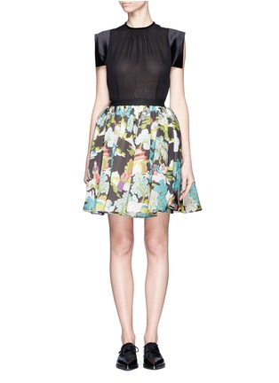 Detail View - Click To Enlarge - MS MIN - Printed full flare silk skirt