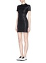 Figure View - Click To Enlarge - T BY ALEXANDER WANG - Shiny double knit scuba dress
