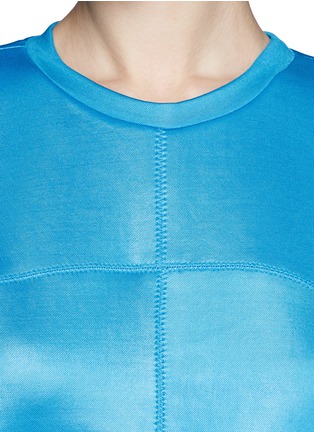 Detail View - Click To Enlarge - T BY ALEXANDER WANG - Shiny double knit scuba T-shirt