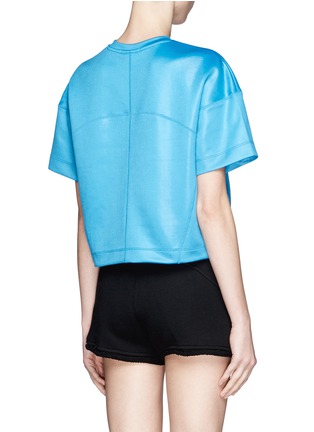 Back View - Click To Enlarge - T BY ALEXANDER WANG - Shiny double knit scuba T-shirt